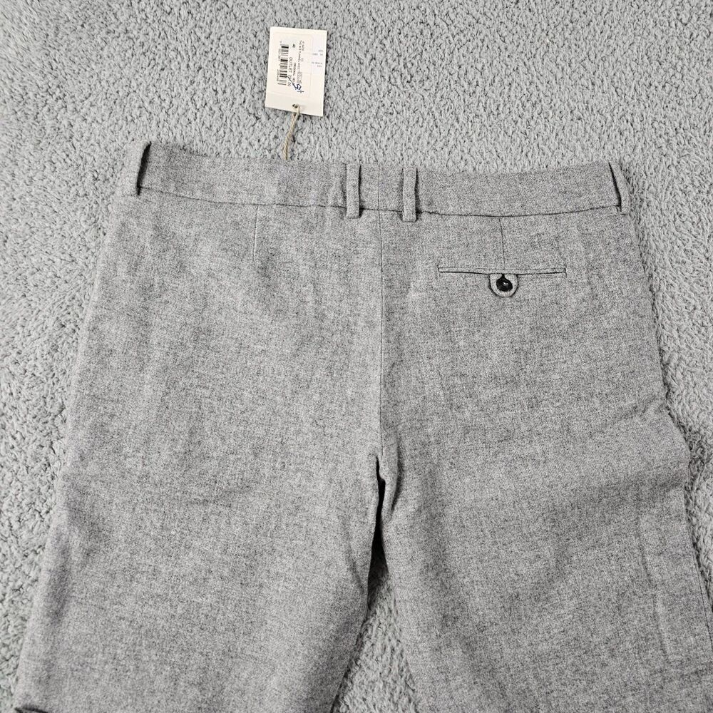 Gant Michael Bastian Pants Womans 36x32 Gray Wool Blend Flannel Wide Flare NEW - Picture 4 of 16